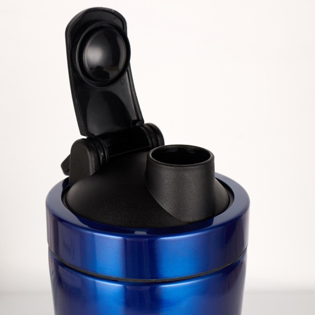 [Tặng Kèm Lắc Lò Xo - Màu Đen Viền Bạc] Bình Lắc Tập Gym Inox 304 800ml – Màu Đen Bạc – Bình Lắc Tập Gym Yoga Thể Thao