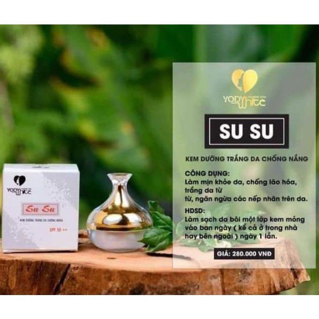 Kem chống nắng Su Su SPF 50++ dành cho da khô Yody White Phương Anh hộp 10g