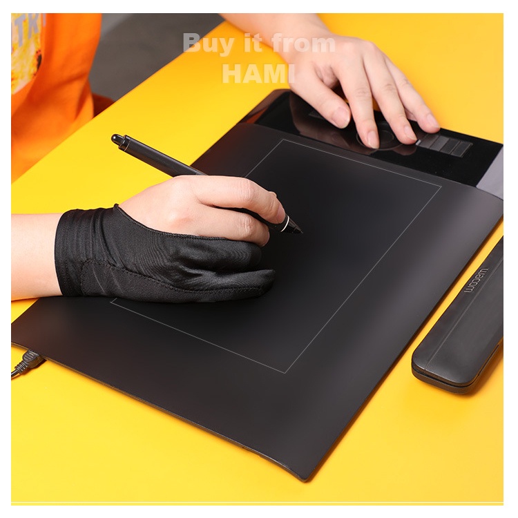 Găng Tay 2 Ngón Hỗ Trợ Vẽ Tranh Chống Lem, Chạm Màn Hình Máy Tính Bảng (Tay trái, tay phải)