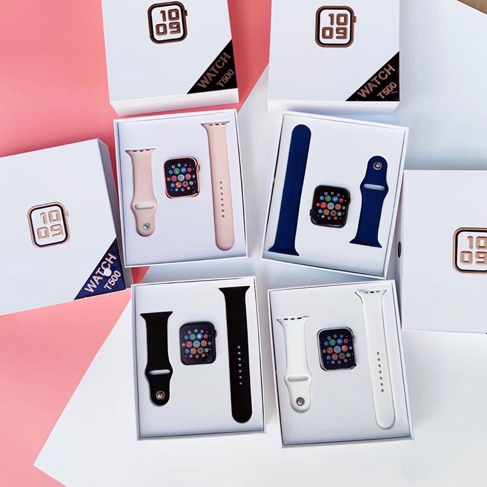 Đồng Hồ Thông Minh T500 - smart watch giống dây apple watch Hỗ trợ Tiếng Việt/Cuộc Gọi, Đo Nhịp Tim, Bước Chạy