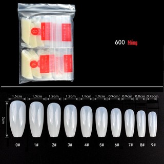 Móng úp gói dáng thang ( Gói 500 móng đủ size )