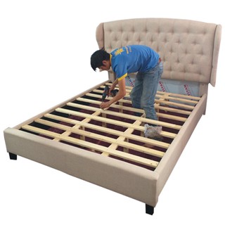 {freeship} Giường bọc nệm 1m4 - 1m8