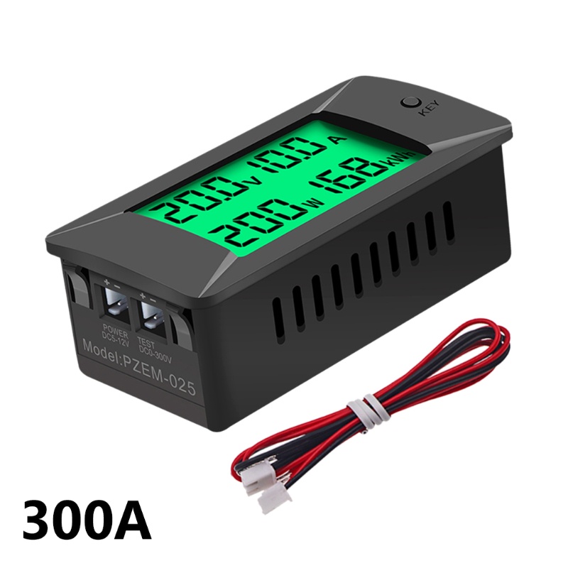1 Đồng Hồ Đo Điện Áp Hiển Thị Màn Hình Lcd Dc 0-300v 0-300a