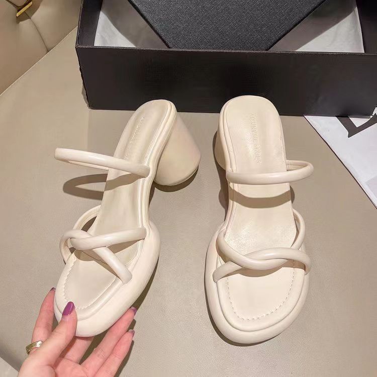 Dép Cao Gót 5-8cm Quai Chéo Thời Trang Mùa Hè Hàn Quốc Cho Nữ 2022