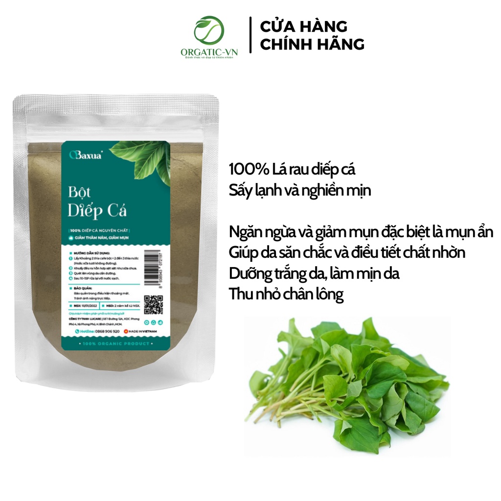 Bột Diếp Cá Sấy lạnh nguyên chất Organic - Handmade - B2.007