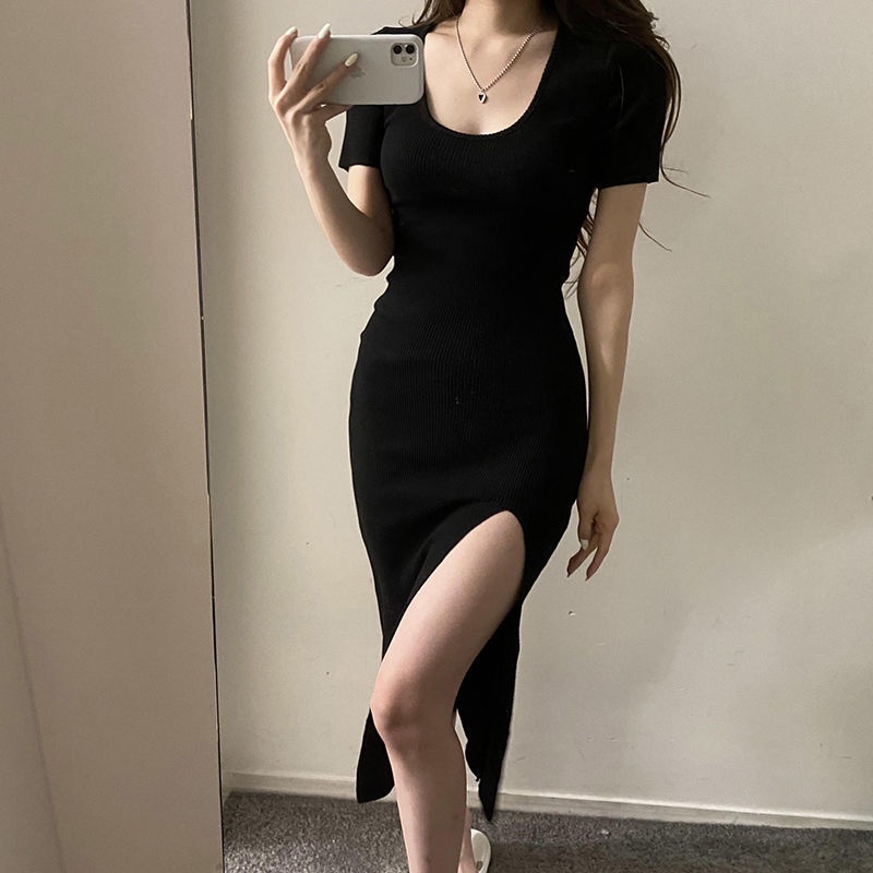 (MớI) Đầm Cổ Chữ U Phong CáCh Retro Pháp