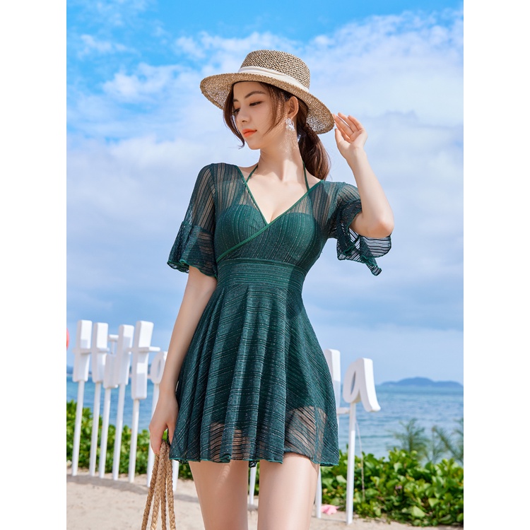 Đồ bơi bikini ren cao cấp áo tắm dáng váy che khuyết điểm BR03