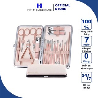 Bộ dụng cụ làm móng bấm móng 18 cái, kềm cắt móng tay cao cấp, sắc bén xinh xắn, chắc chắn, hàng nhập khẩu chính hãng