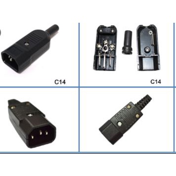 Đầu Nối C14 Male Plug Power Connector 3 Pin Socket 10A 250V