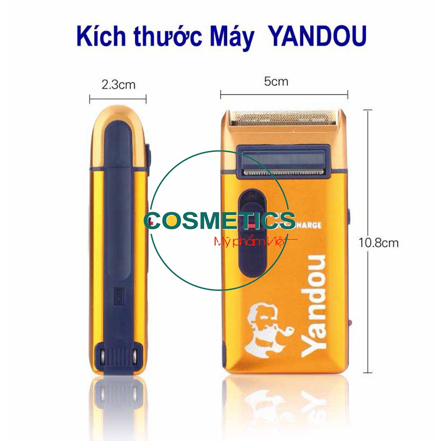 Máy cạo râu cạo lông vùng kín tiện lợi có pin sạc Yandou