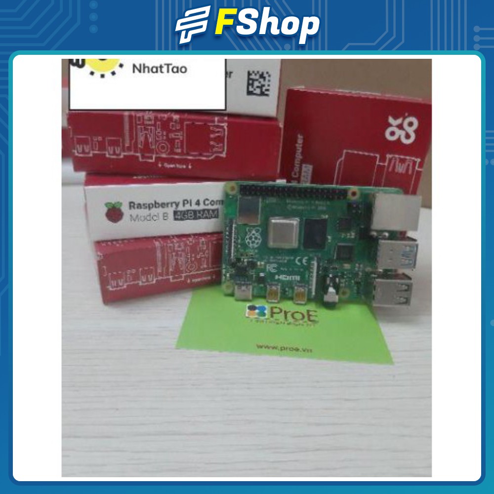 [Sale] Bộ Raspberry Pi 4 (Model B) bản 2GB/4GB RAM (Combo cơ bản), bảo hành 01 năm.
