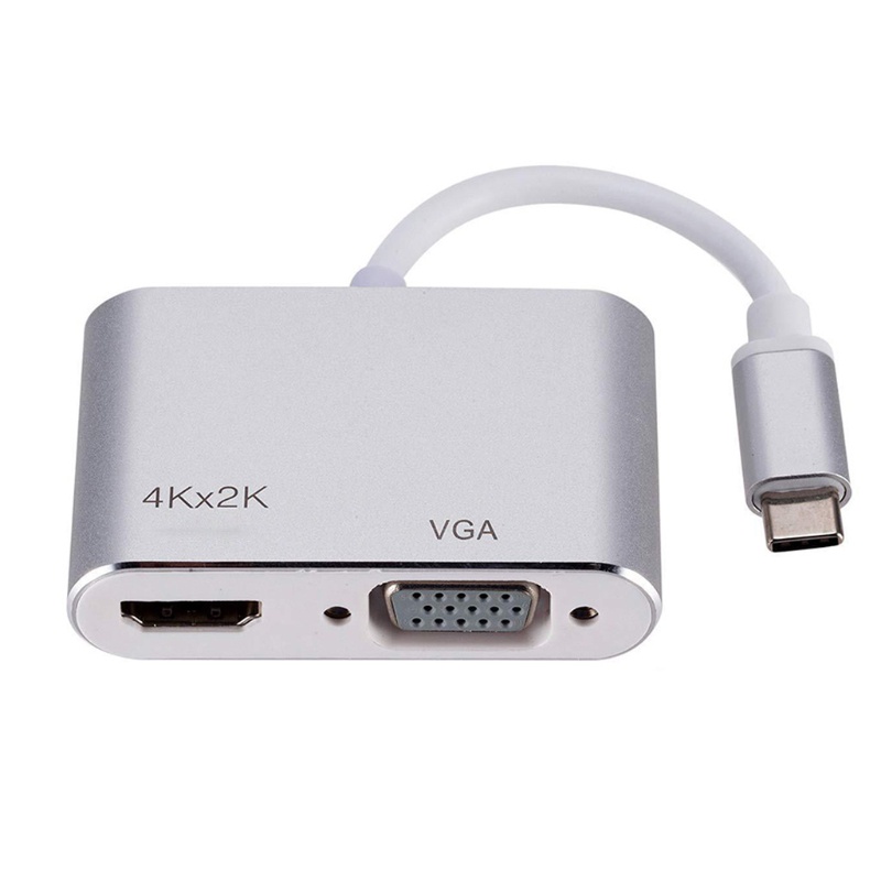 Bộ Chuyển Đổi Hub Type-C Sang VGA 1080P 60Hz 720P 480P Cho Book S9 Dex P20 S9 Mi 10