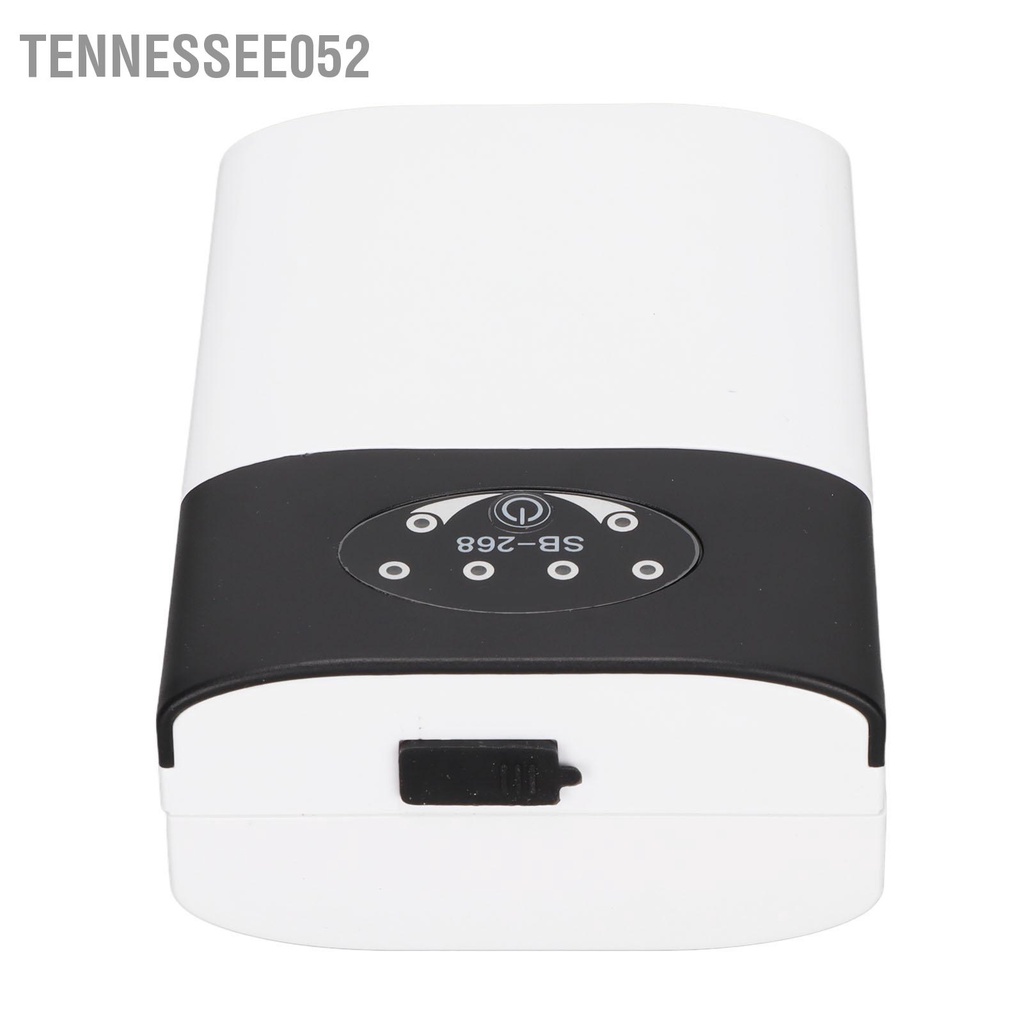 Tennessee052 Máy bơm oxy hồ cá Tắt tiếng AC DC Sạc kép Mức tiêu thụ thấp Ổn định sục khí bể mini