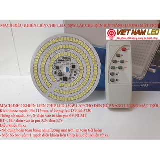 MẠCH ĐIỀU KHIỂN LIỀN CHIP LED 60W, 100W, 150W LẮP CHO ĐÈN BÚP NĂNG LƯỢNG MẶT TRỜI