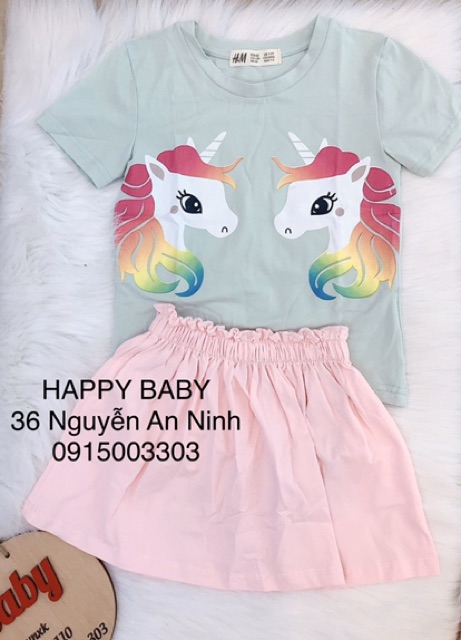 Set áo váy HM mèo và ngựa pony 1-10Y (có ảnh thật)