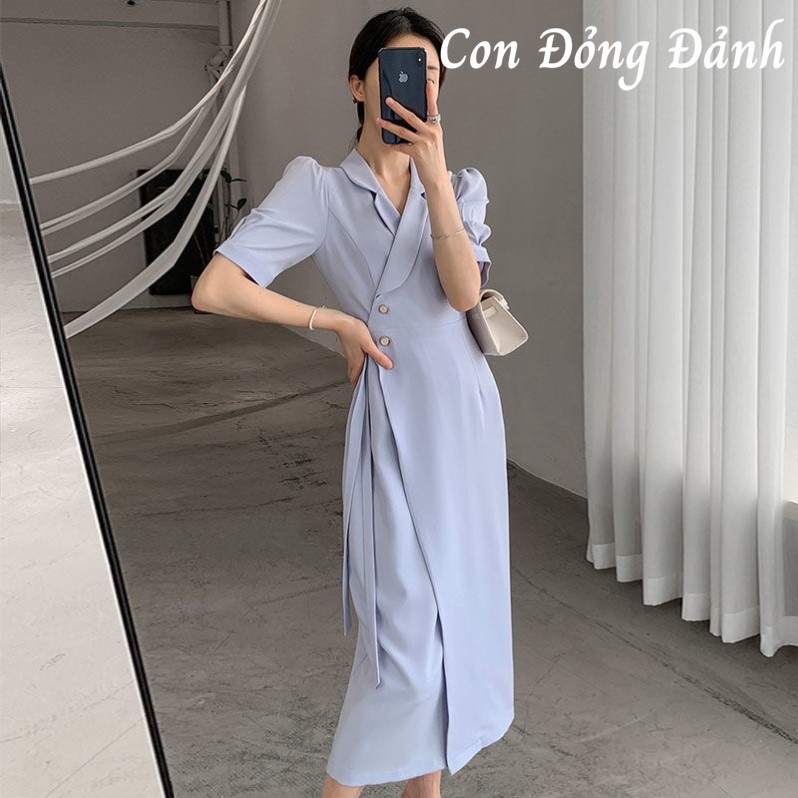 Váy sơ mi dáng dài con đỏng đảnh VD090