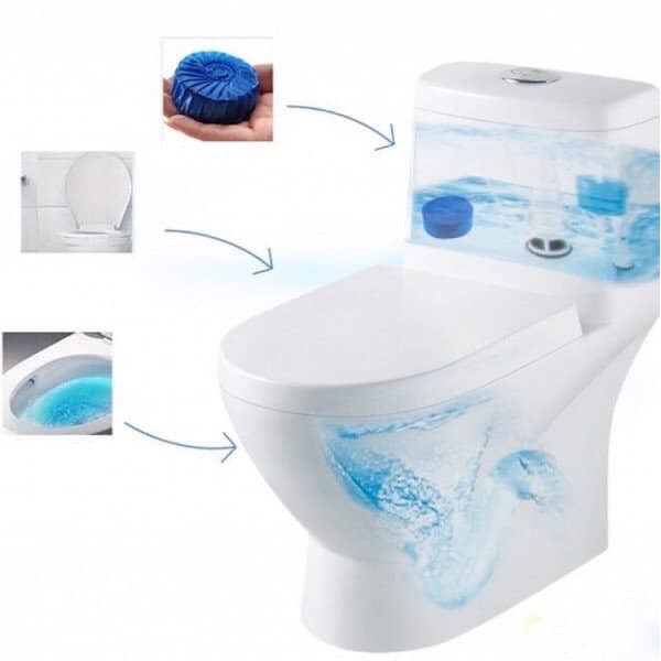 Tẩy rửa bồn cầu Nhật bản set 2 viên thả bồn toilet - Hàng Chính Hãng