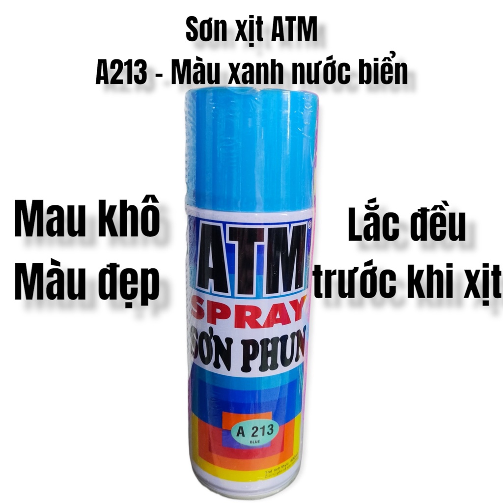 Sơn xịt ATM - A216 xanh đen - A242 xanh dương - A213 xanh nước biển - 400ml