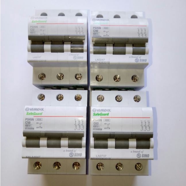 [SINO] Cầu dao tự động 3 tép, Áp tô mát, MCB 3P 10A,16A,20A,25A,32A,40A,50A,63A- Hàng chính hãng BH 12 tháng