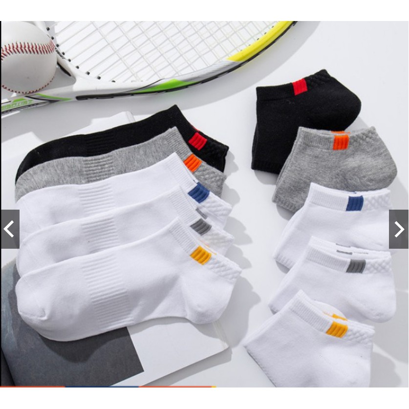 [Combo 3] Set 3 đôi tất nam cổ ngắn, giao màu ngẫu nhiên, thấm hút tốt