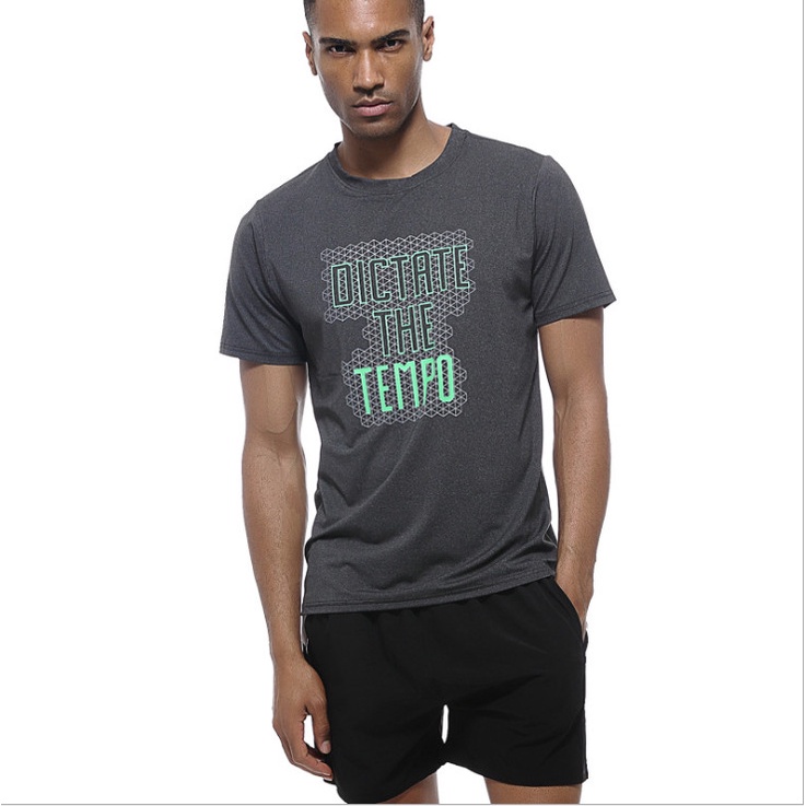 Áo thể thao nam,Áo gym co giãn in chữ Haint Boutique AG04
