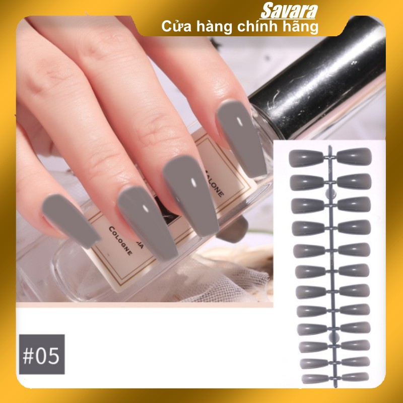 Móng tay giả kiểu Ballerina dài 24 cái/thanh màu 05