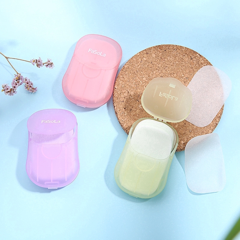 Set 50 Giấy Xà Phòng Kèm Hộp Đựng Tiện Lợi