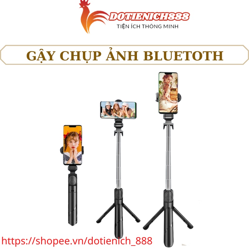 Gậy chụp ảnh XT-02, gậy tự sướng có bluetooth 3 chân đa năng,selfie , chụp hình, giá tripod đỡ điện thoại, livestream