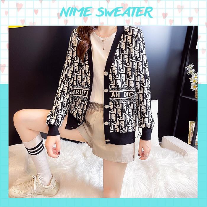 [ÁO CARDIGAN]Áo Khoác Len Nữ Dày Dặn,Cardigan Christian Dior CTT