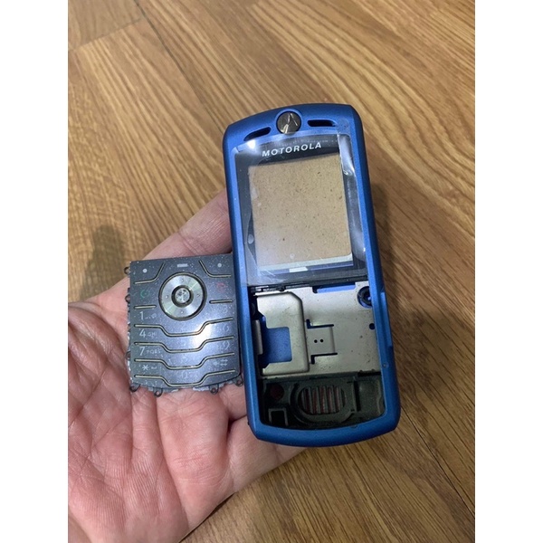 Vỏ sườn phím Motorola L7 màu xanh