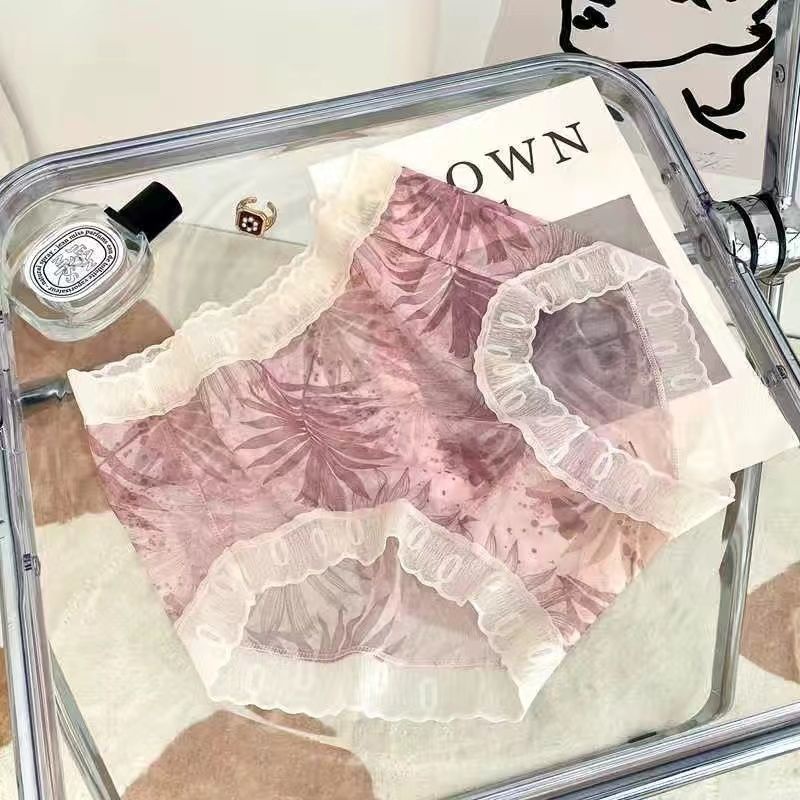 Quần Lót Lụa HÀNG CAO CẤP Tàng Hình Phối Hoạ Tiết 757