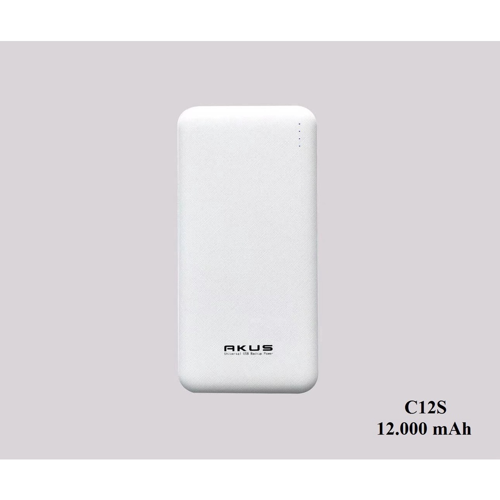 [Mã SKAMSALE03 giảm 10% đơn 200k] PIN SẠC DỰ PHÒNG AKUS C12S 12000MAH ĐEN