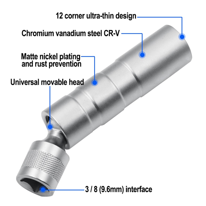 Bu Gi Đánh Lửa 14 16mm 3 8 Ổ Cắm 12 Góc Chất Lượng Cao