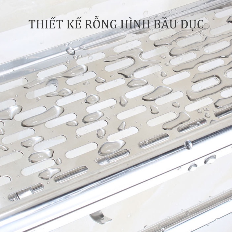 [HCM]Giá treo khăn không lỗ giá treo khăn tắm dày hai lớp inox kệ phòng tắm Kích thước: Hai lớp 50CM (đục lỗ miễn phí)