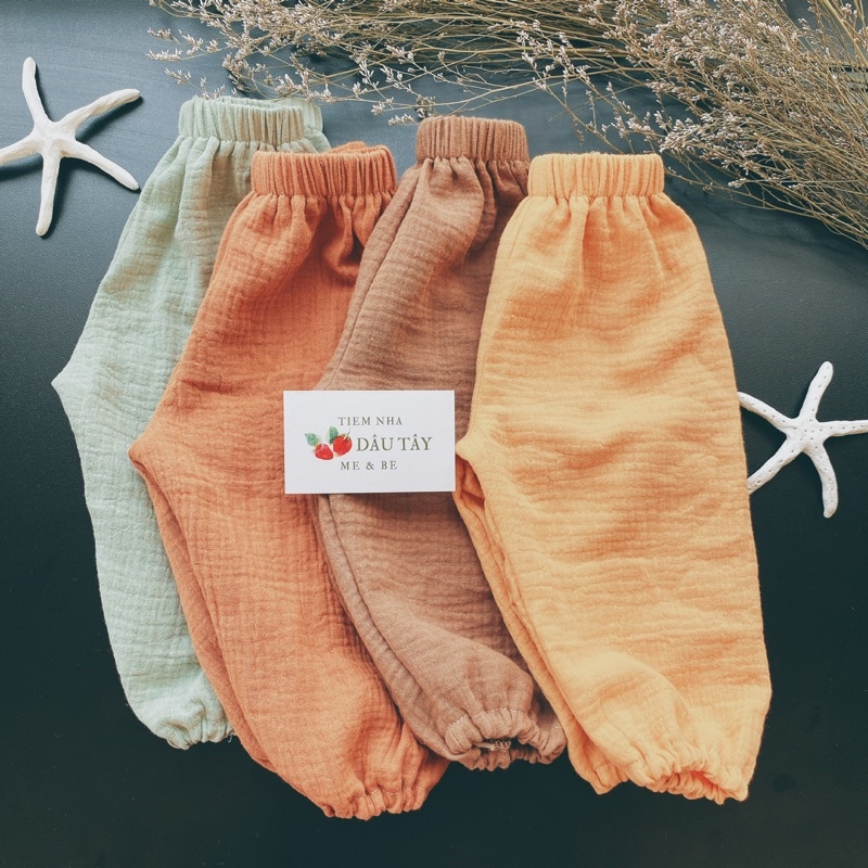 𝚝𝚒𝚎𝚖𝚗𝚑𝚊𝚍𝚊𝚞𝚝𝚊𝚢 - Set 3 quần xanh, vàng, nâu cho bé