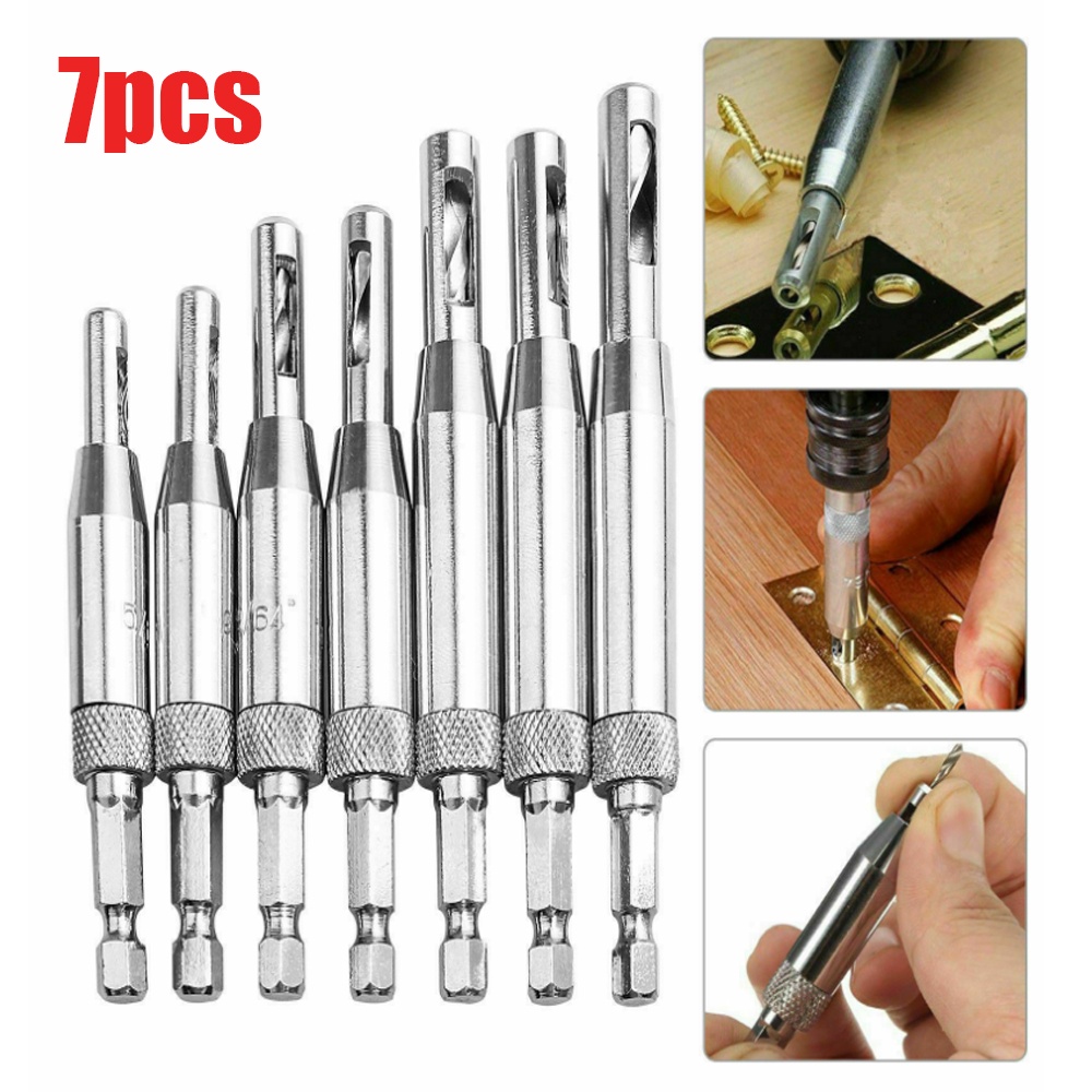 Bộ 4 / 7 Mũi Khoan Lỗ Chuyên Dụng Cho Chế Biến Gỗ