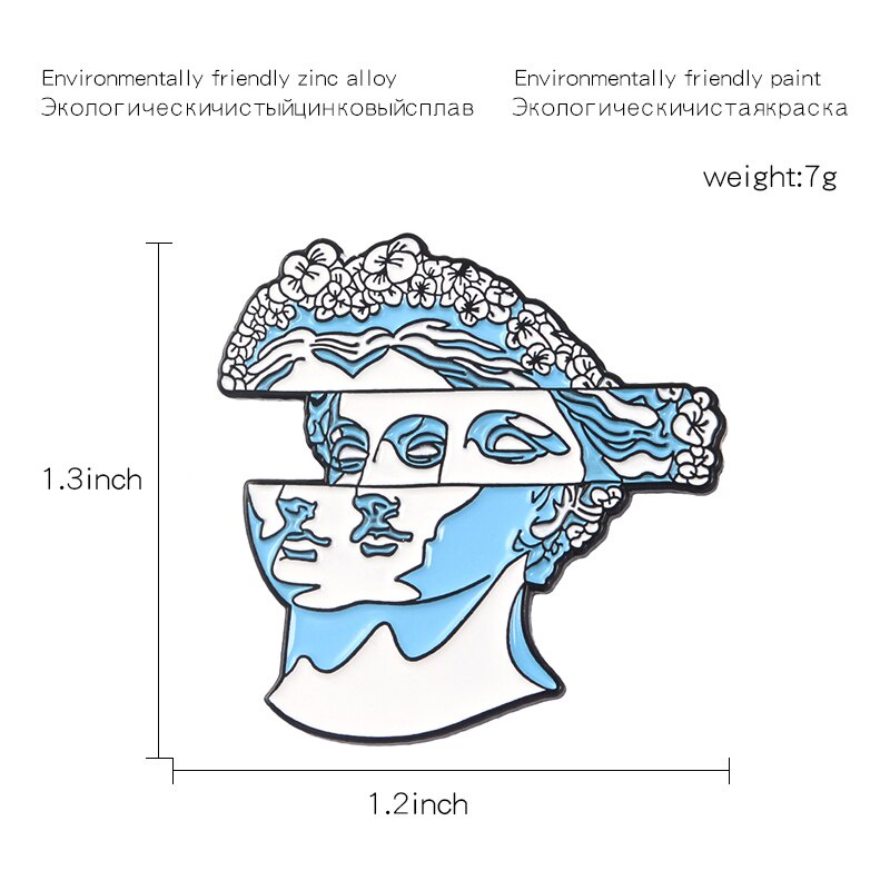Ghim cài áo hình tượng nữ thần siêu sáng tạo trang trí quần áo