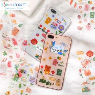Flowertree Sticker Set 3 tấm dán sticker Lovely Party trang trí sổ tay