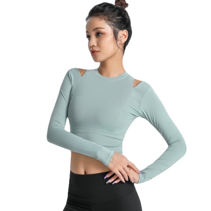 Áo thun thể thao FENNIN tay dài thấm hút mồ hôi nhanh khô dành cho nữ