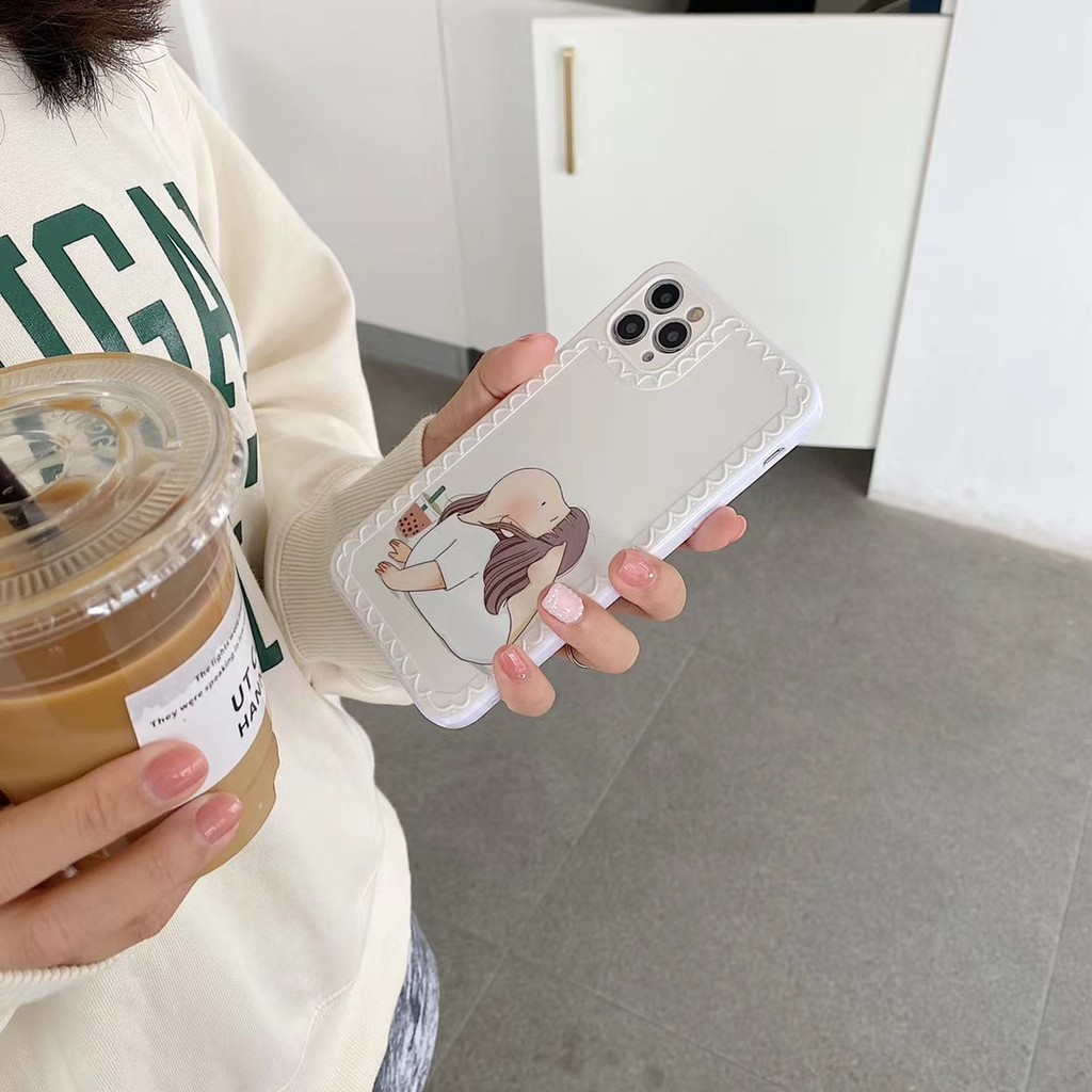 Ốp điện thoại TPU họa tiết hình cô gái dễ thương thời trang cho Iphone 7 8 X Xs Xr Xsmax 11 Pro Promax | BigBuy360 - bigbuy360.vn
