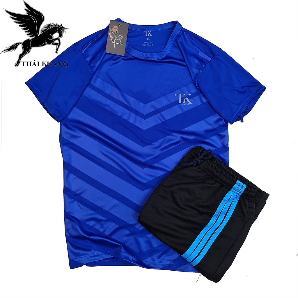 Bộ thể thao nam vải mềm siêu mát loại bộ quần áo thể thao hè thun lạnh mặc mát BTT 01 | BigBuy360 - bigbuy360.vn