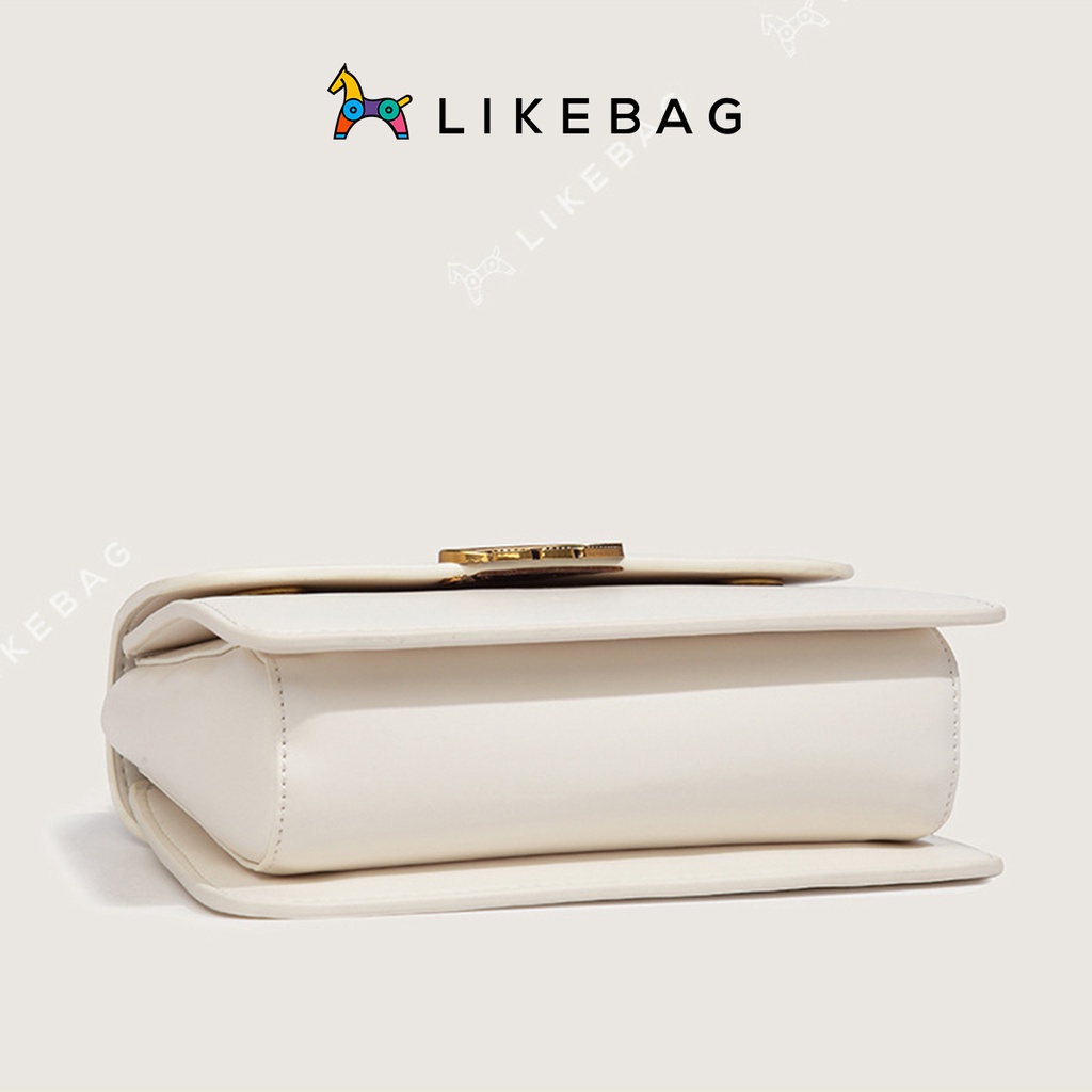 Túi xách nữ đeo vai, kẹp nách thời trang LIKEBAG form vuông nắp gập hình lá nữ tính 6713 - LIBAGI