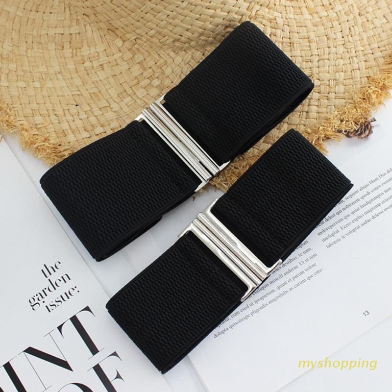 Dây thắt lưng bản rộng đàn hồi thời trang dành cho nữ