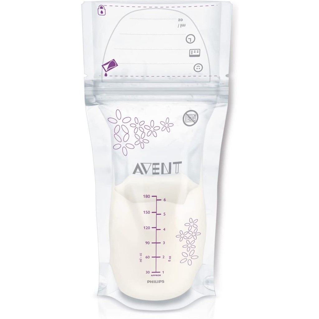 [Sẵn HCM, Giao 2H] Túi Trữ Sữa Philips Avent (25túi) -180ml/túi