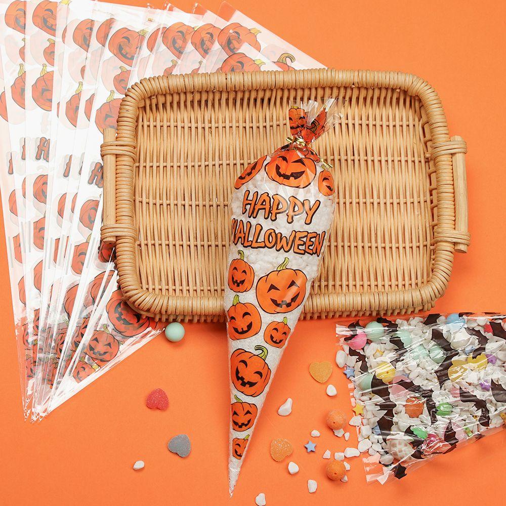 LAKAMIER Set 100 Túi Nhựa Đựng Kẹo / Đồ Ăn Vặt Thời Trang