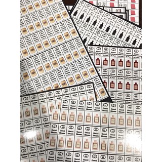 combo 10 cái tem dán chai chiết nước hoa GUCCI các loại ( kích thước dài 4,5cm, rộng 1,5cm )- TEM MUA THEO LÍT