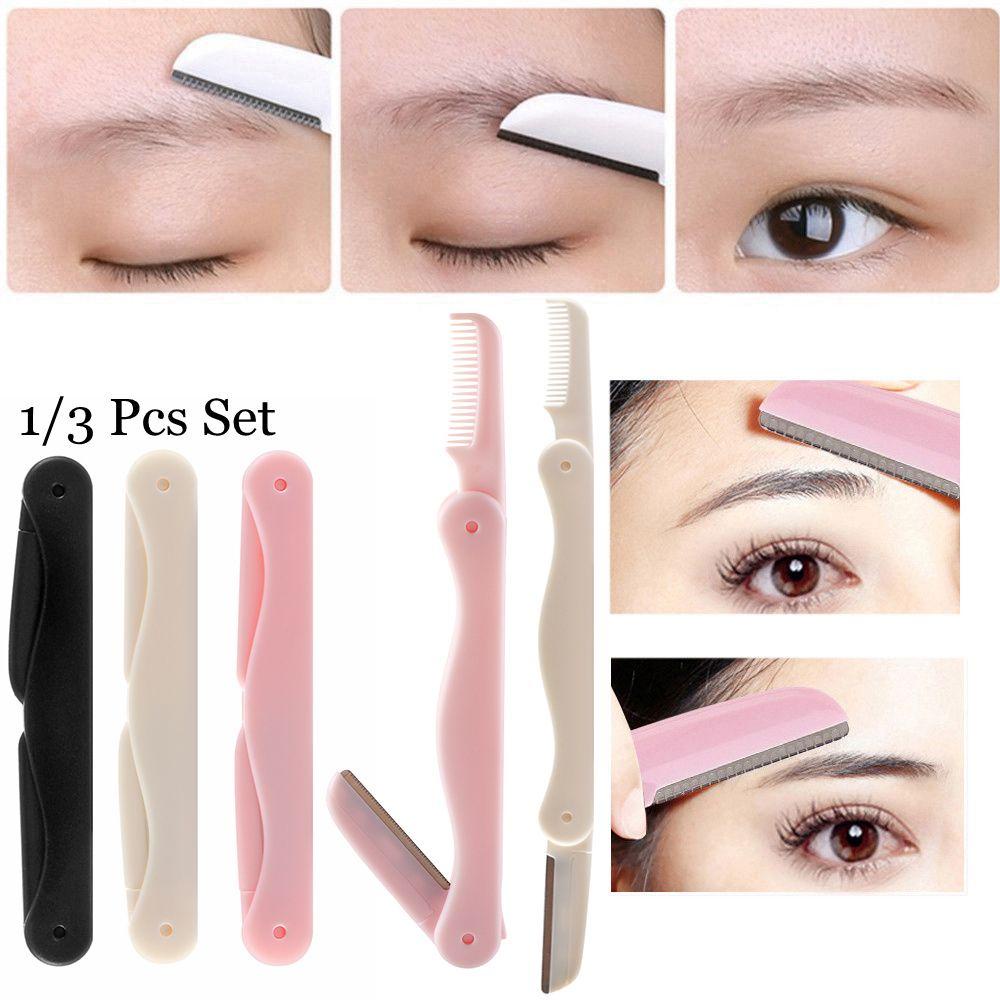 Dao Cạo Lông Mày 2 Trong 1 Bằng Thép Không Gỉ Nhỏ Gọn Tiện Dụng