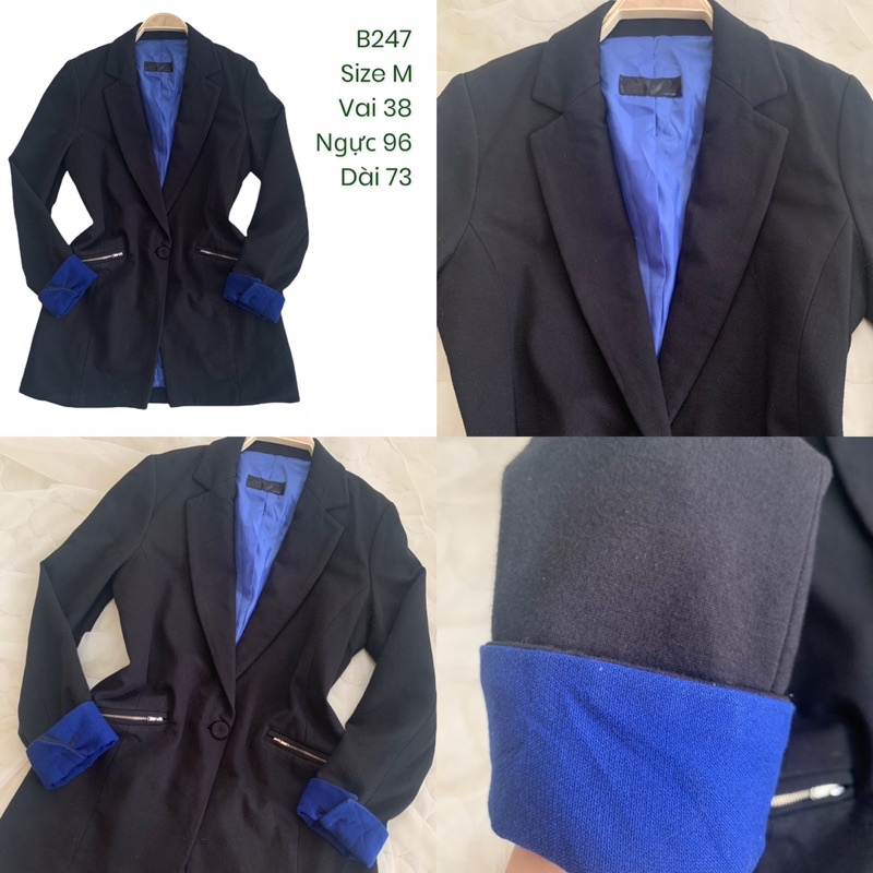 Áo khoác blazer B247 2hand Hàn si tuyển ảnh thật