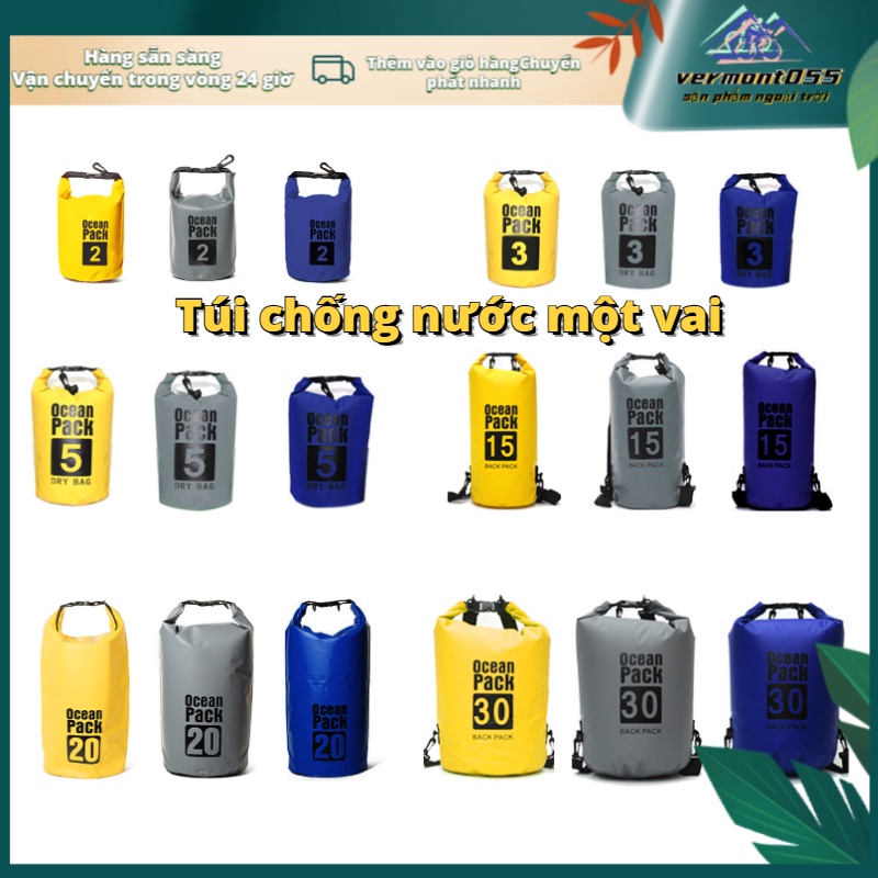 Hàng Hot Túi xô không thấm nước Chống thấm nước Khô hiện đại cho cắm trại đi bè ngoài trời Hàng giao ngayVermont055