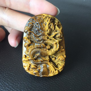 Mặt Rồng đá mắt hổ chạm khắc tinh tế